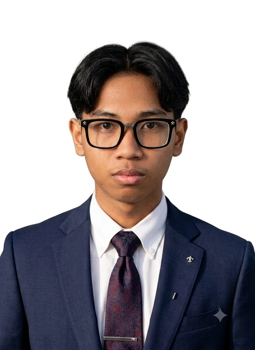 Ayyman Eussoueff in formal attire